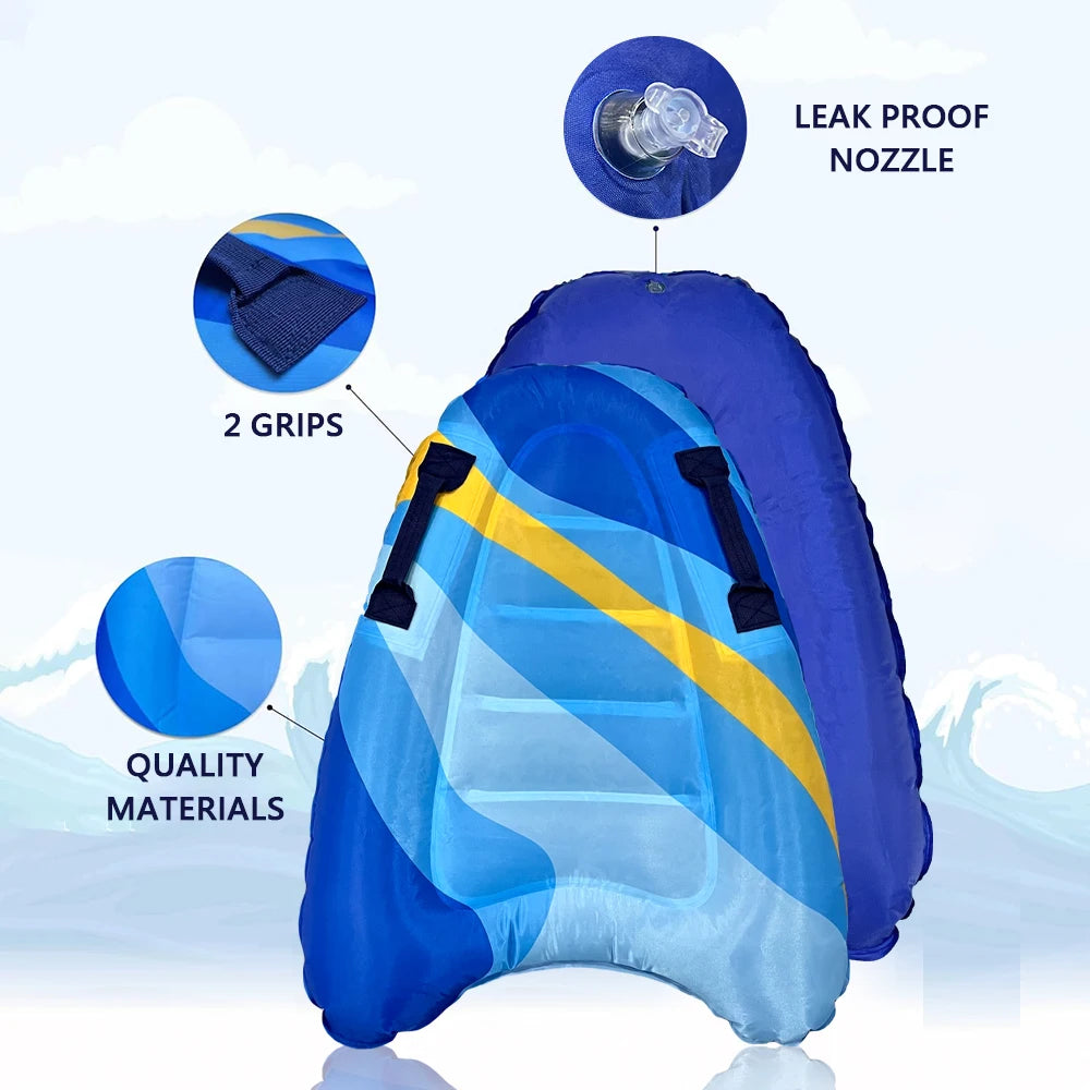 1pc Thick PVC Inflatable Surfboard for Swimming, Sea Surfing and Portable Water Skiing, Suitable for Beach and Pool Holidays