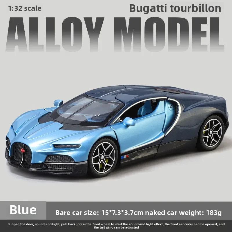 1/32 Scale Bugatti Tourbillon Alloy Diecast Sports Car Model Metal Miniature Car Kids Boys Toy Vehicle Birthday Gift