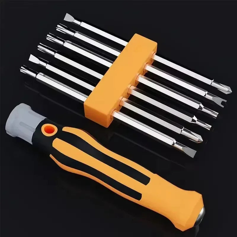 12-in-1 Screwdriver Set, Magnetic Bit, Cross Flat Head Screwdriver, Multifunctional Portable Precision Maintenance Tool for Home