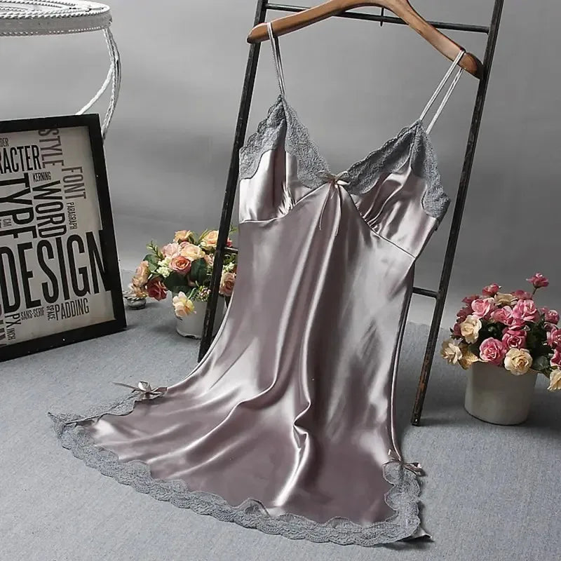 Lencería sexy de encaje con retazos, camisón de seda para boda, ropa de dormir, camisón, ropa de mujer, camisones, ropa de dormir sexy