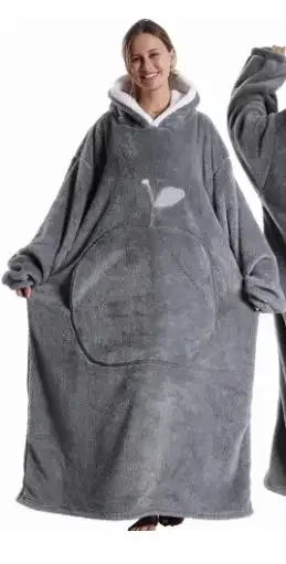 Men's and Women's Extra Long Lace-Up Hooded, Long Sleeved, Untied, Wearable