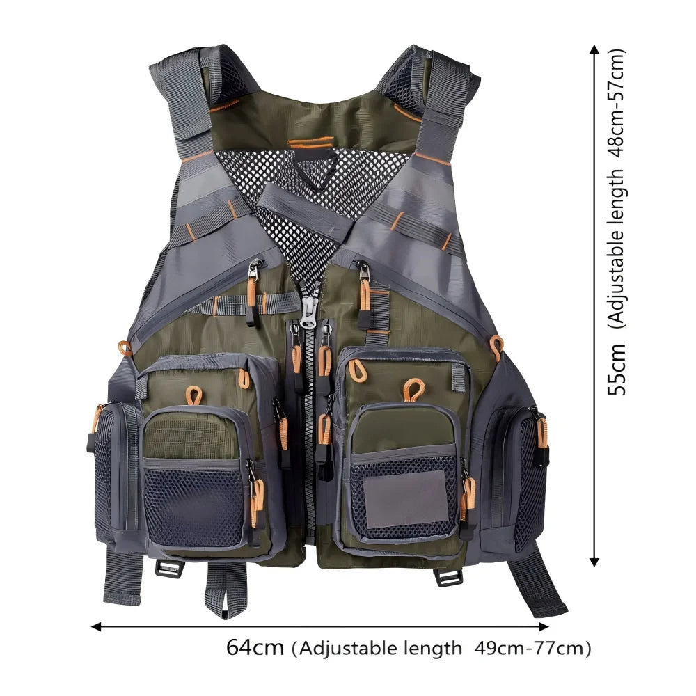 Gilet de pêche respirant, Sports de plein air, alpinisme, randonnée, cyclisme, réglable, pêche à la mouche, natation, matériel de pêche