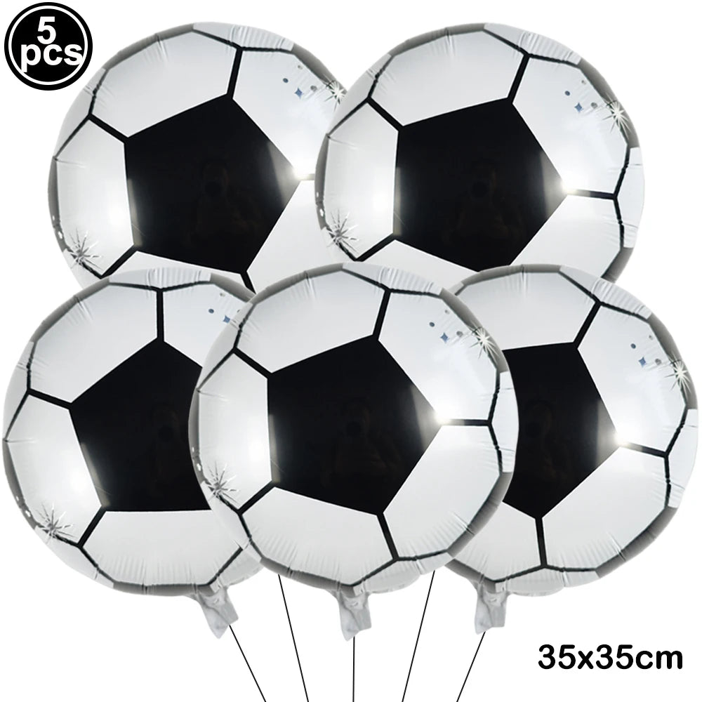 Ballons Aluminium Thème Football — Décoration Fête Anniversaire & Baby Shower Enfant