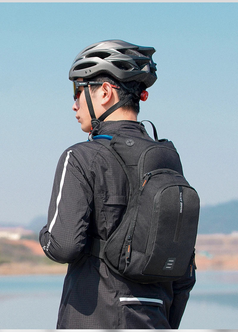 WEST BIKING 10L sac à dos de cyclisme ultraléger sangle ergonomique sac de vélo de route vtt avec sac à eau sac d'escalade de randonnée en plein air