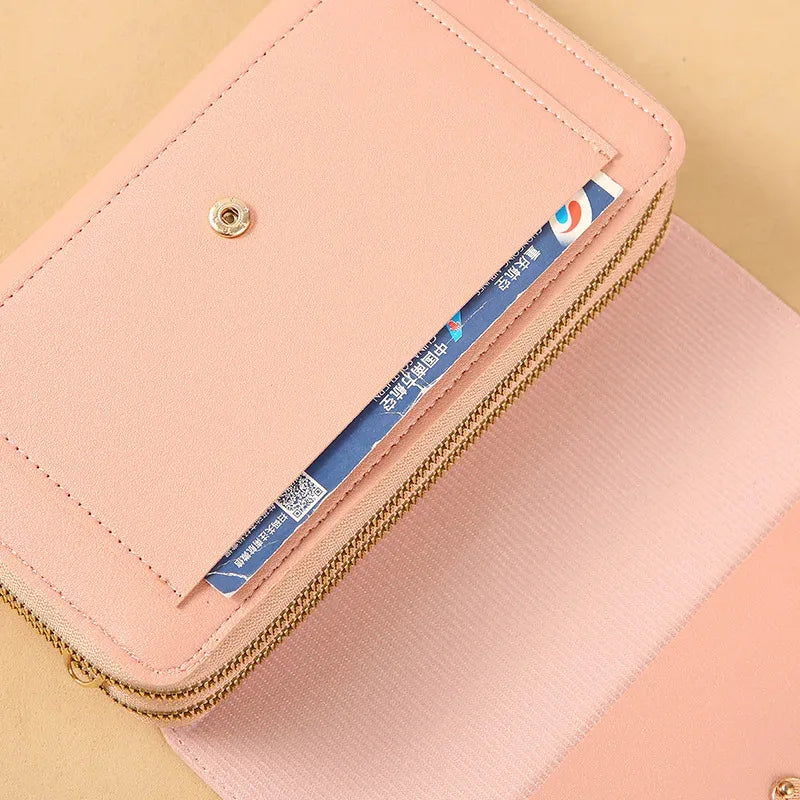 New Korean Medium-Sized Women's Wallet Bag – Convertible Crossbody Pouch with Coin Purse, Multifunctional Design