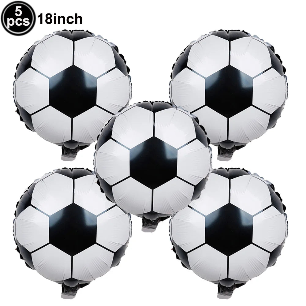 Ballons Aluminium Thème Football — Décoration Fête Anniversaire & Baby Shower Enfant