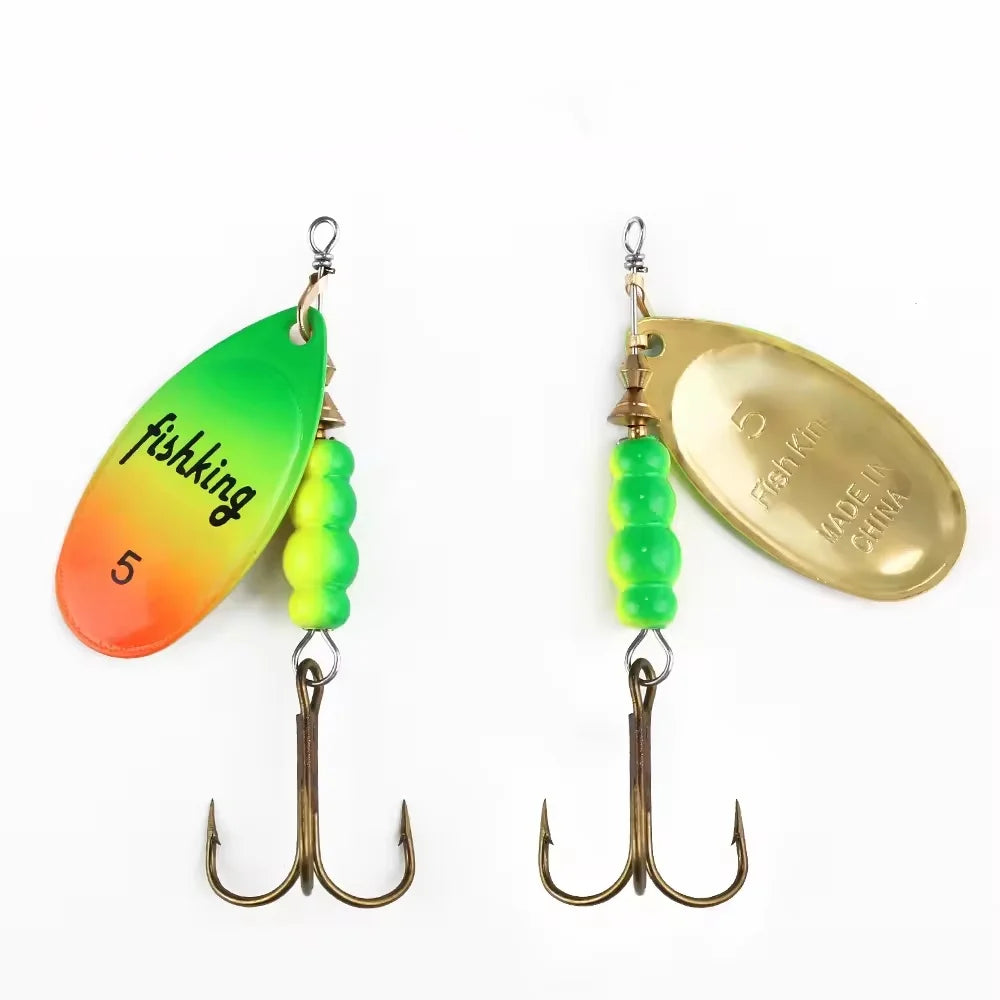 NGB métal leurre de pêche Spinner appâts 1 pièces 3.9g 4.6g 7.4g 10.8g 15g cuillère rotative leurres Spinners avec triples crochets brochet appâts