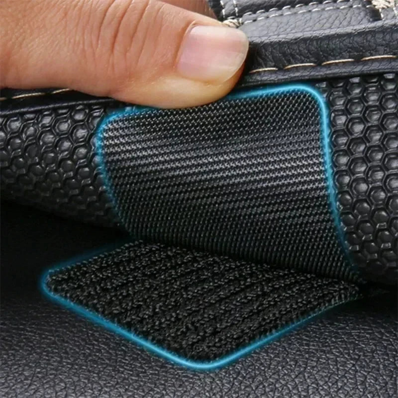 Calcomanías de fibra de carbono para alfombras de coche, doble cara, alta adherencia, parches para alfombras, alfombrillas, bandas coordinadoras, nuevos parches