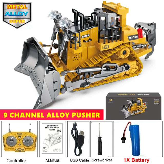 Pelle télécommandée 4WD, camion à benne basculante en alliage 4x4, Bulldozer, modèle Radio, voiture RC, véhicule de Construction, jouet, cadeaux pour enfants
