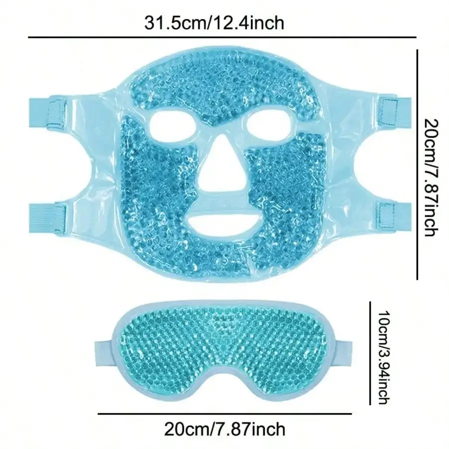 Gel refrescante hielo máscara facial máscara de ojos máscara facial fría y caliente compresa perlas de gel máscara facial fría bolsa de hielo, compresa sueño FaceSPA