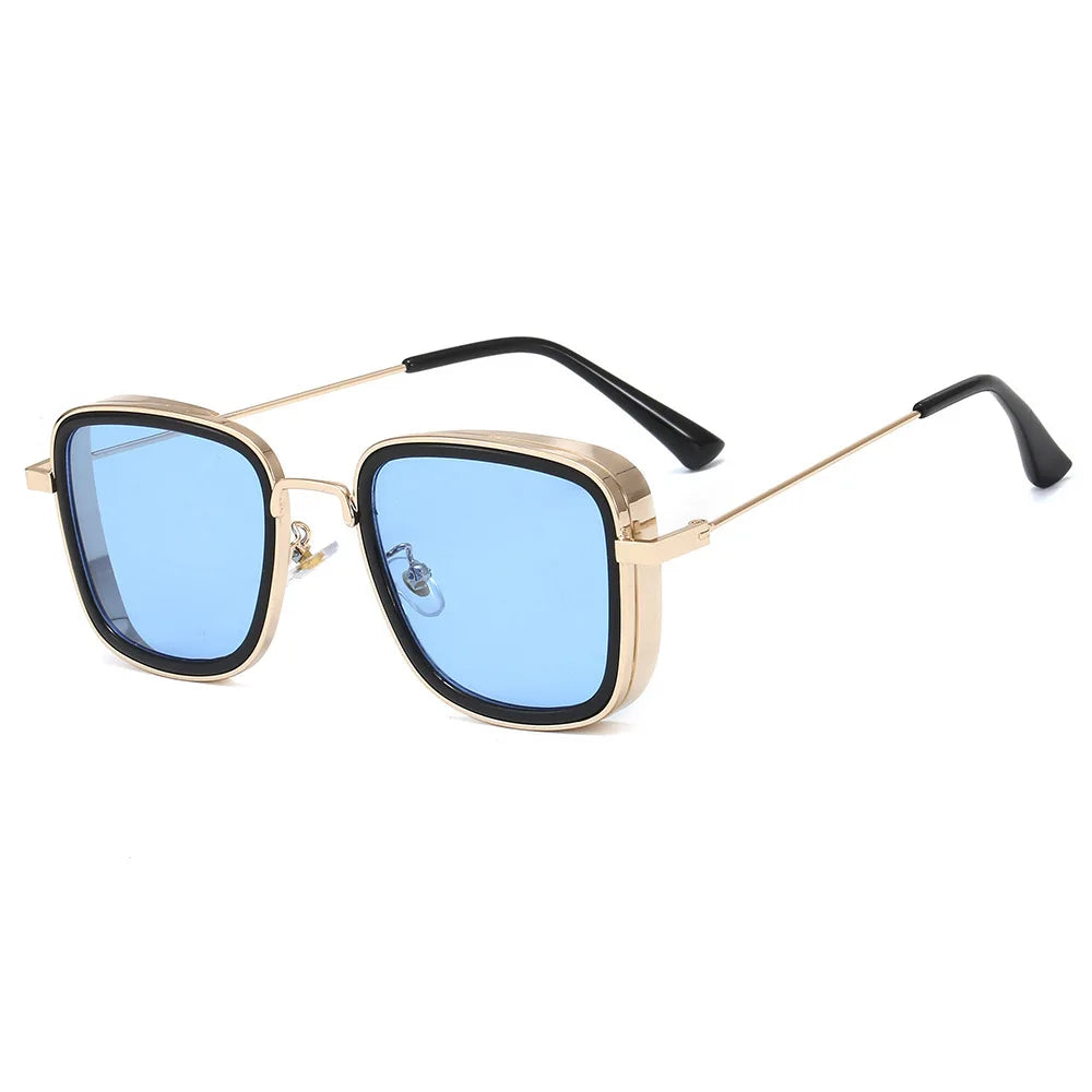Vintage Steampunk Sunglasses Men 2025 Retro Metal Square Trendy Eyewear Brand Sunglasses Shades for Women Sun Glasses