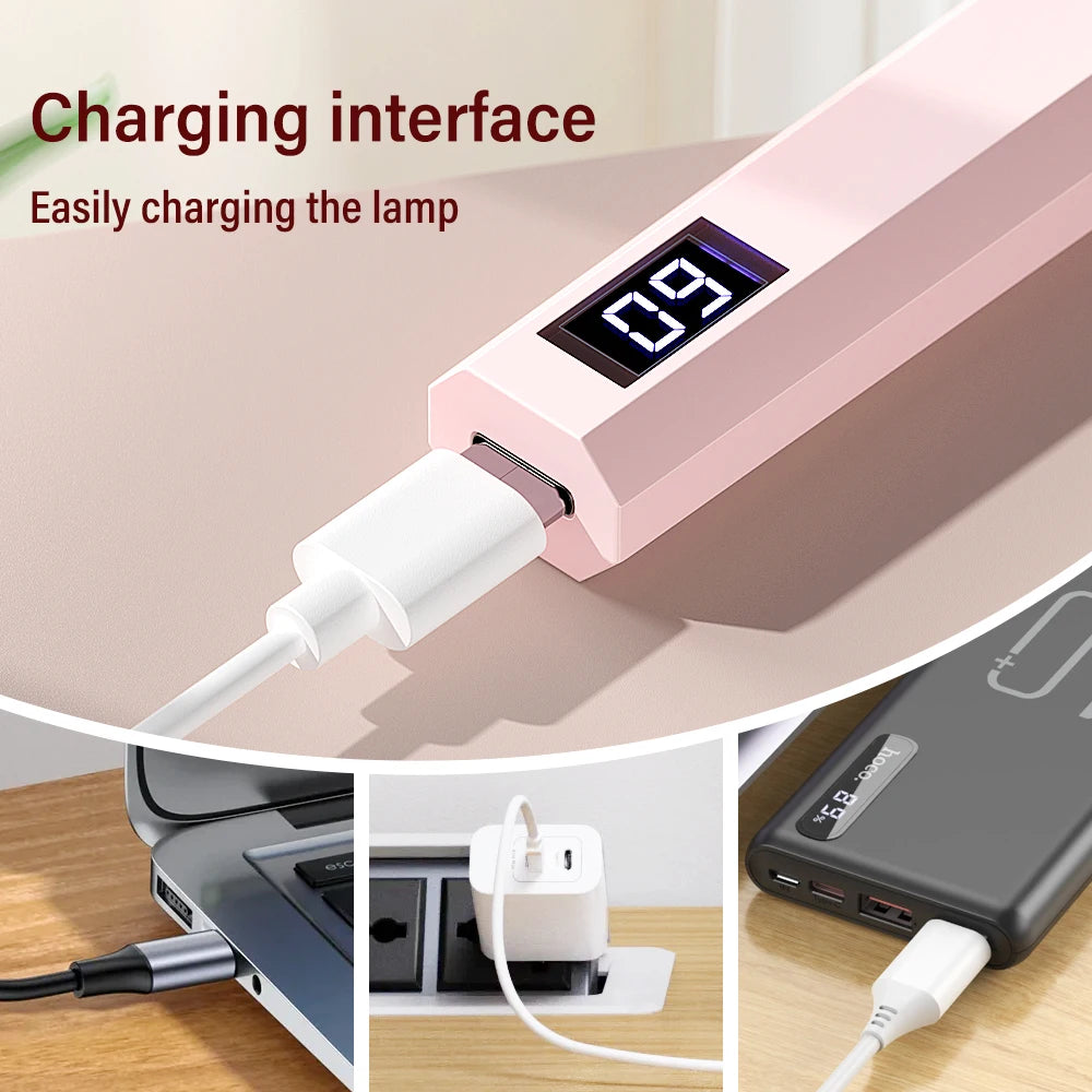 Mini lampe UV portable pour séchage des ongles en gel — séchage rapide, stylo photothérapie, salon à domicile