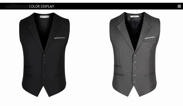 Robe gilets pour hommes coupe ajustée hommes costume Gilet Homme Gilet Homme décontracté sans manches formelle affaires veste grande taille M-6XL