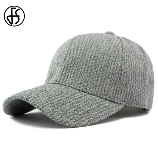 FS Luxury Brand Grey Beige Baseball Caps for Men, High Quality Wool Hat for Women, Brown Streetwear Trucker Cap, Men's Cap 2026