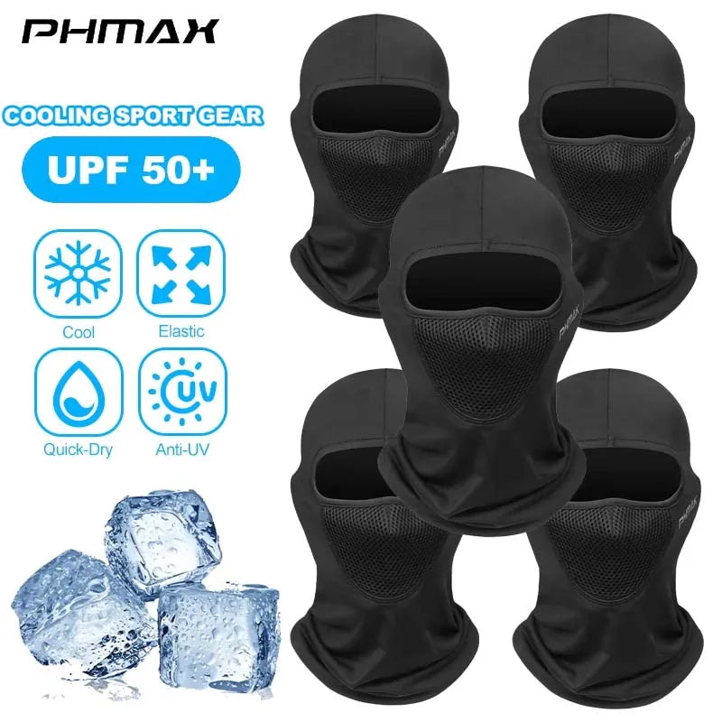 PHMAX Mascarilla de montar para motocicleta, protección contra el viento y el calor, transpirable, máscara facial completa, pasamontañas, sombrero, bufanda, gorra, moto, motociclista, gorra de viento