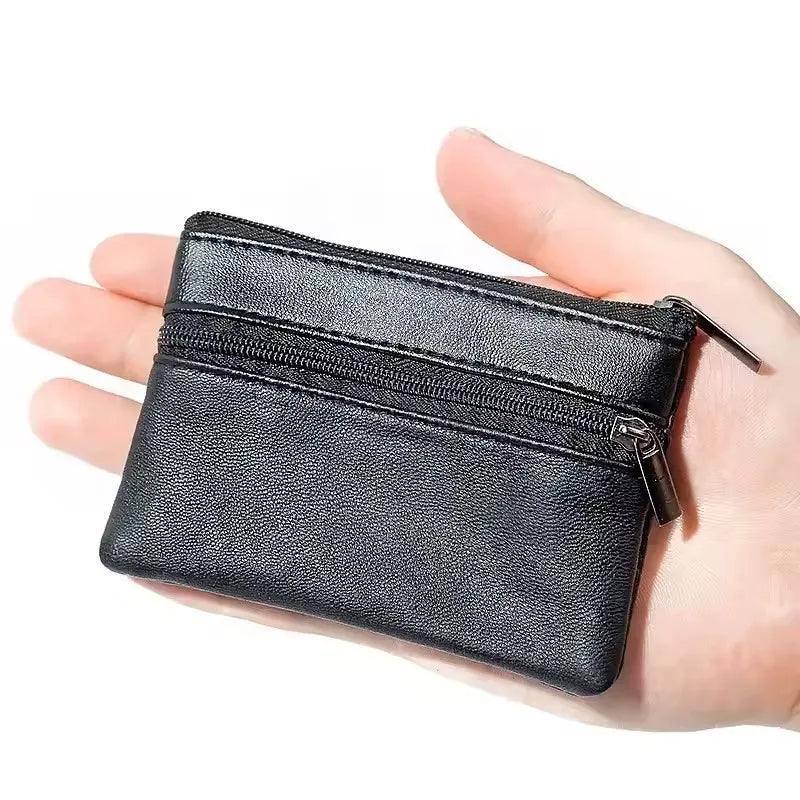 Women Men Coin Purses Men Small Wallet Change Purses Zipper Money Bags Kids Mini Leather Wallets Keychain Carteira