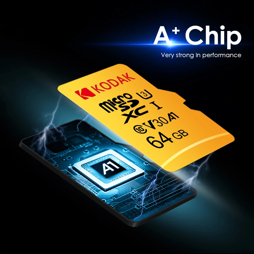 Original Kodak U3 A1 V30 MicroSD 128GB 32GB 64GB 256GB classe 10 cartes 32 64 128 256GB carte mémoire de téléphone vidéo