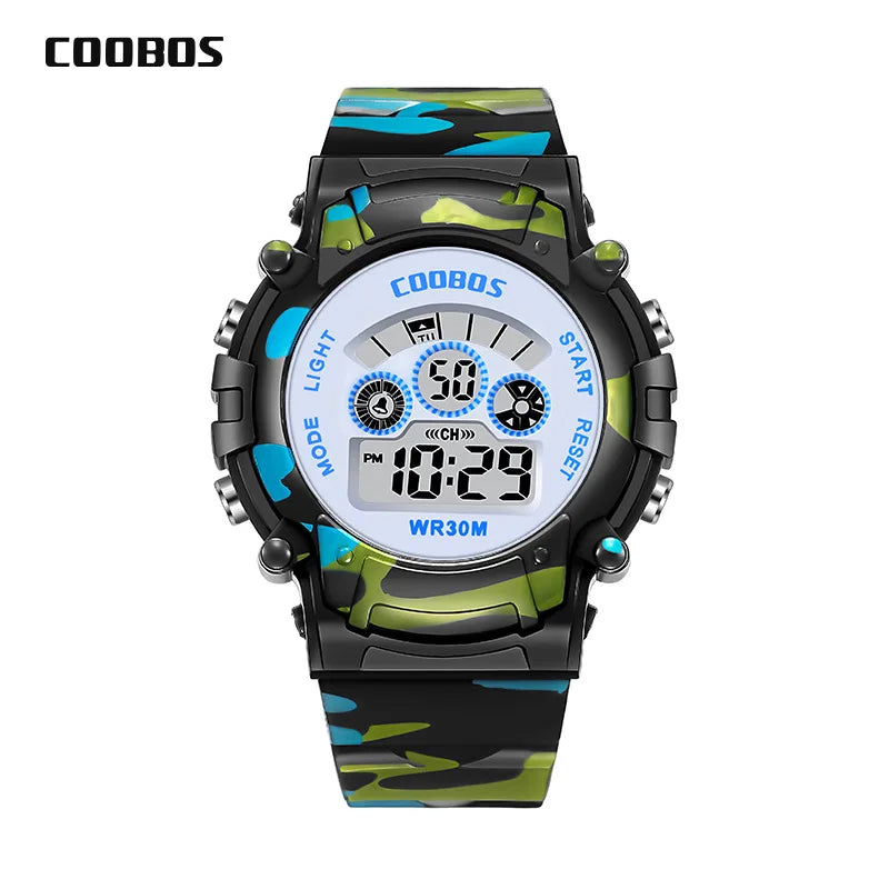 Kids Digital Watch Waterproof LED Luminous Watch for Children Sports Camouflage Watches for Boys Girls Student Clock montre enfant