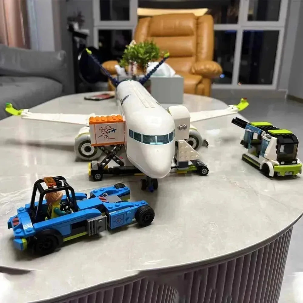 Building blocks for kids, passenger plane Compatible 60367, 913 pieces, cabin can open and close, suitable for birthday parties