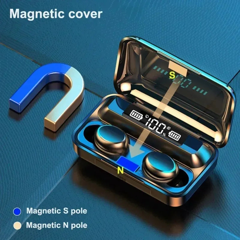 New 9D Stereo Bluetooth Earbuds, Deep Bass, Sport Earphones, Hands-Free, Touch Control, TWS Wireless Headphones, Waterproof Headset