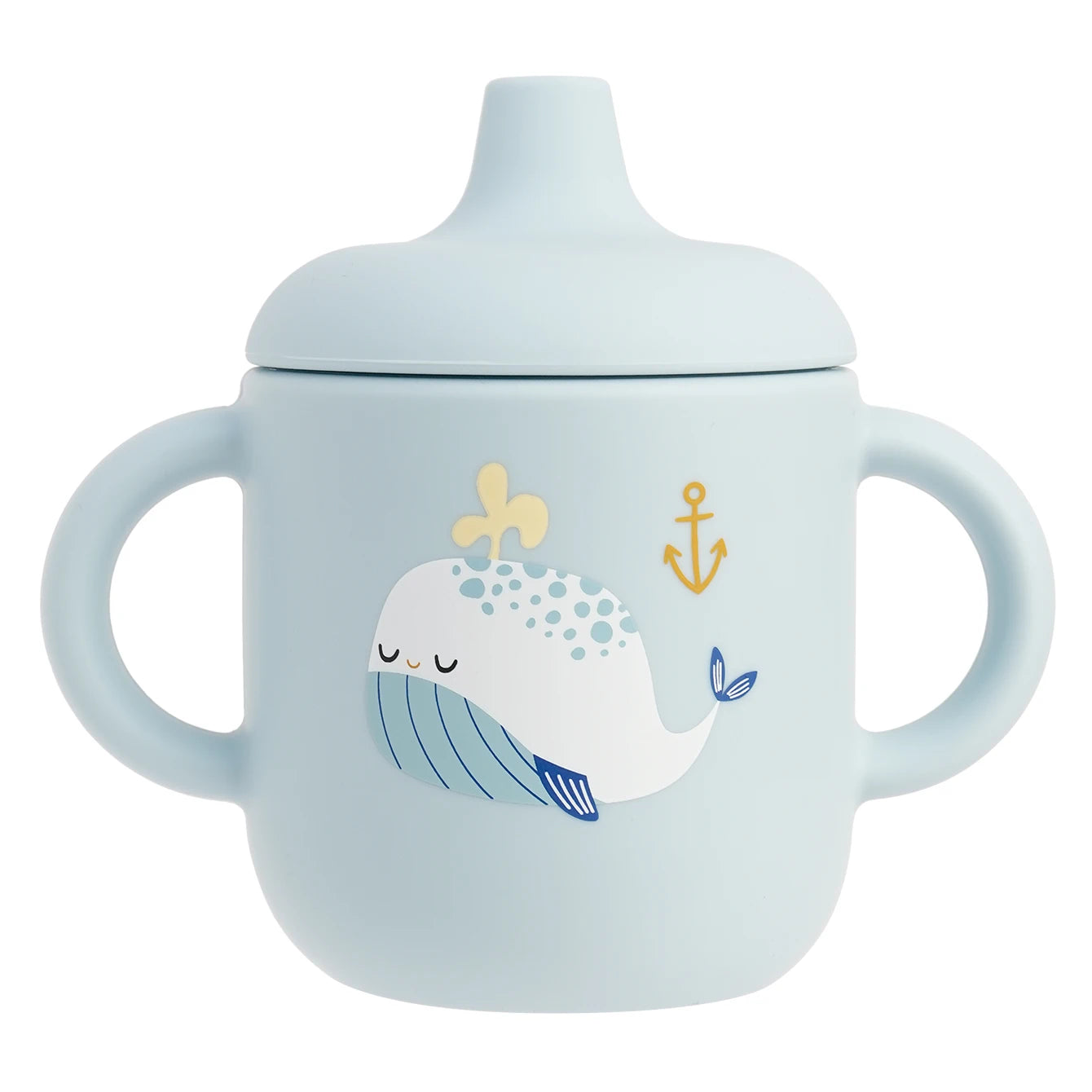 1 pieza taza de alimentación de silicona de dibujos animados para bebé, sin BPA, a prueba de fugas, taza de entrenamiento con mango, para viajes, apta para lavavajillas, artículos para bebé