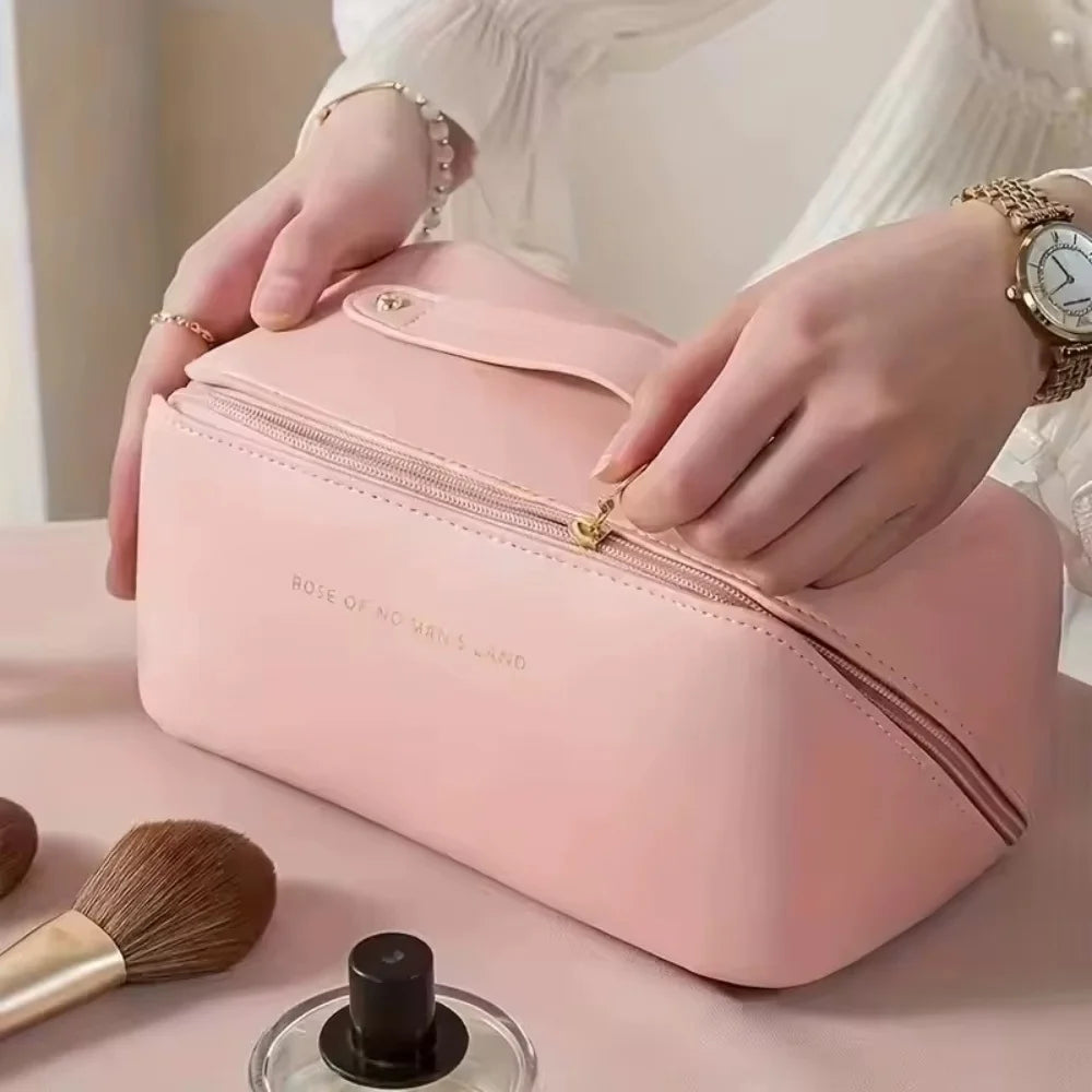 Portable Travel Cosmetic Storage Bag, Large Capacity Makeup Bag, Waterproof, Beauty and Skincare, Beauty Pillow, Toiletries Handbag