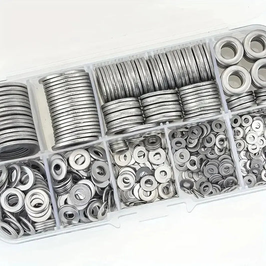 Ensemble de rondelles plates en acier inoxydable 360/580 pièces 304, parfait pour la décoration intérieure, la réparation d'usine, les cuisines, les magasins et plus encore