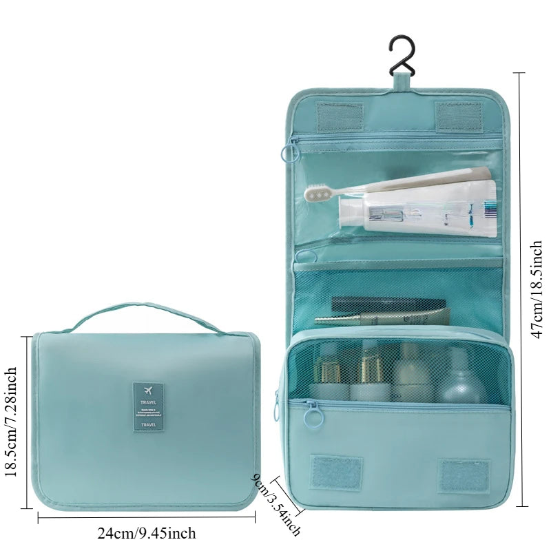 Sac de Maquillage Voyage — Organisateur Toilette Imperméable Crochet Salle de Bain