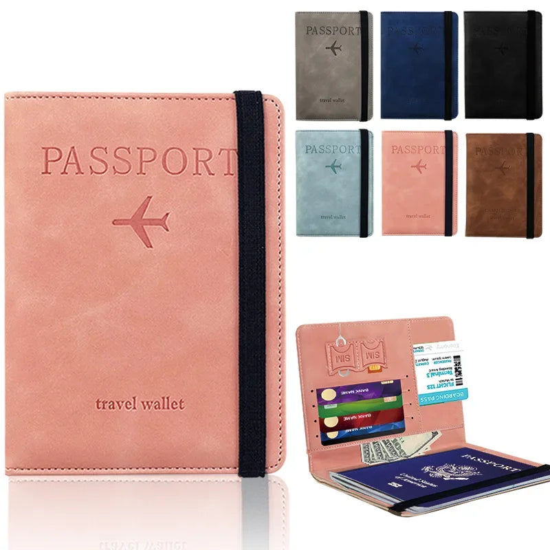 Porte-Passeport RFID Cuir Voyage — Multi-Fonction ID Carte Bancaire Homme Femme