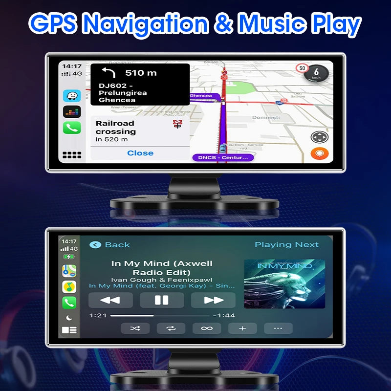 Cámara de salpicadero DVR 4K para coche, 11,26 pulgadas, doble lente, inalámbrica, Carplay y Android, grabadora de vídeo automática, monitor de navegación GPS, Wifi 5G, FM, AUX