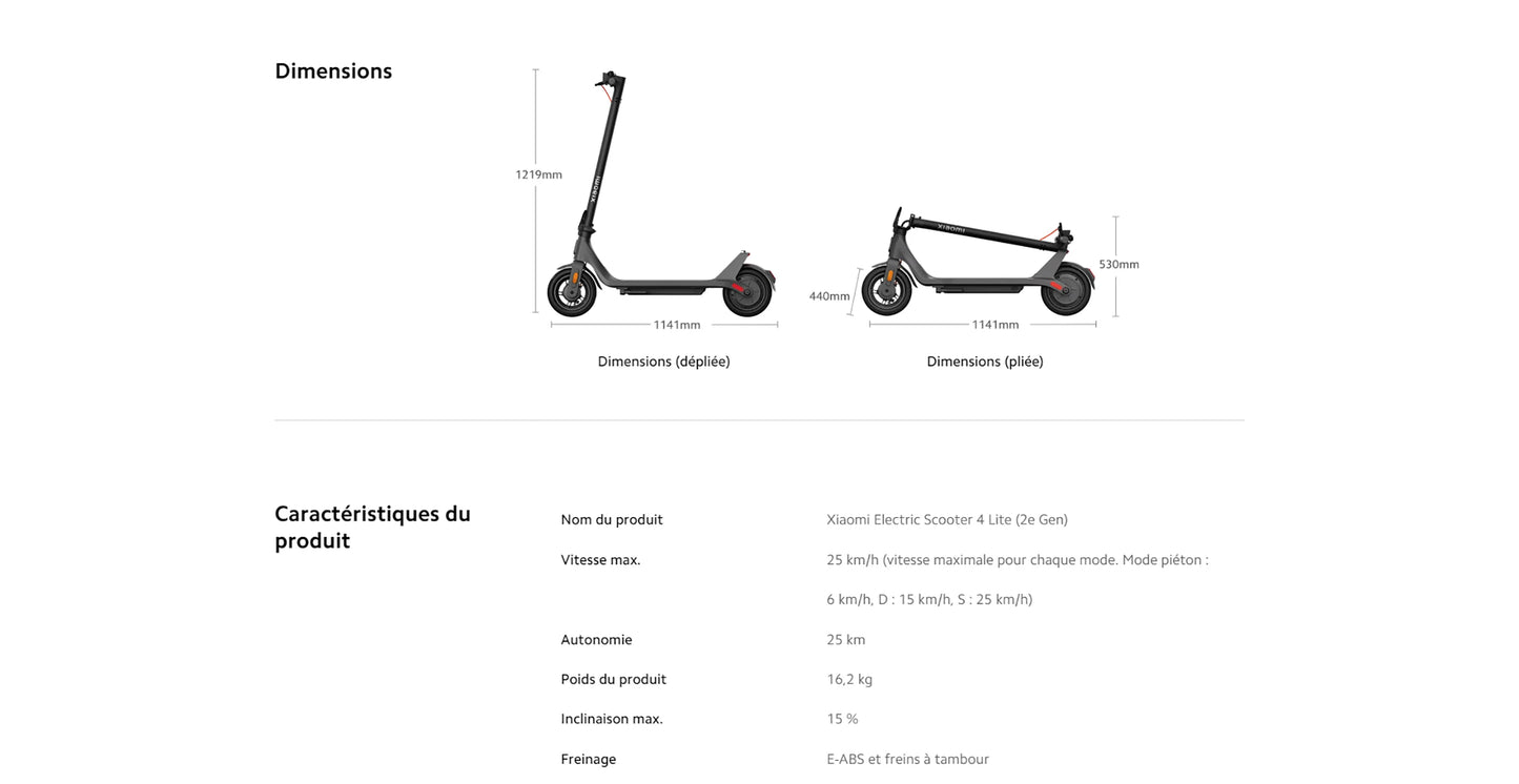 Trottinette Électrique — Pneus 10", 25 km/h, Moteur 300W, Conduite Confortable