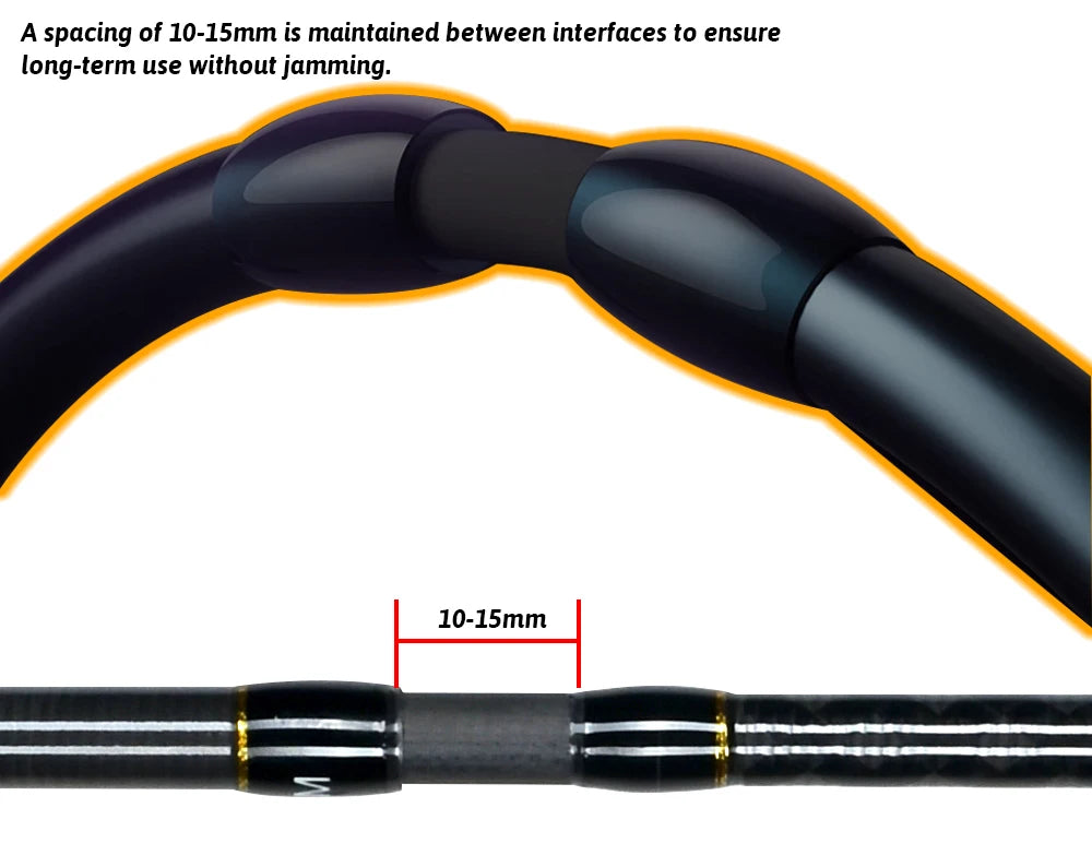 BIUTIFU 2 pointes Fuji Guide filature coulée canne à pêche 1.8-2.7m 2 Sections T1000 carbone Baitcasting pôle pour bar brochet 7-80g leurre