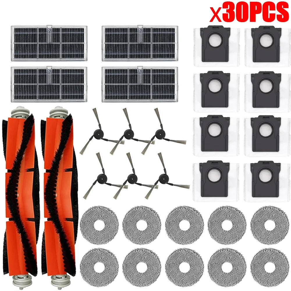 Accessories for Dreame L40 Ultra / X40 Ultra Robot Vacuum Cleaner, Dust Bags, Mop Pads, Main Side Brushes, Cloths, HEPA Filters, Spare Parts