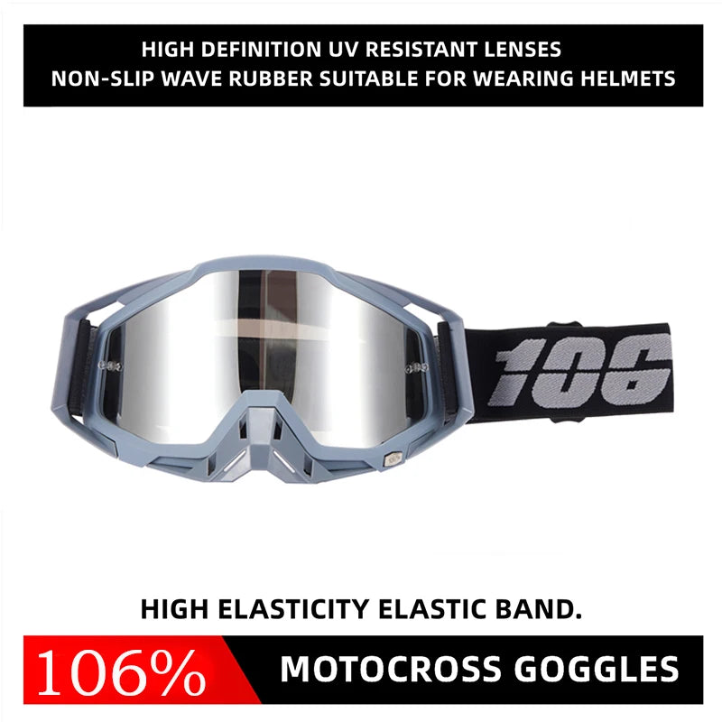 Gafas de sol para motocross, gafas de sol resistentes al viento e inastillables para ATV, RL y deportes todoterreno