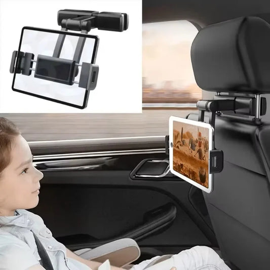 Support Tablette Téléphone Appui-Tête Voiture — Télescopique Réglable 4.7-12.3 Pouces