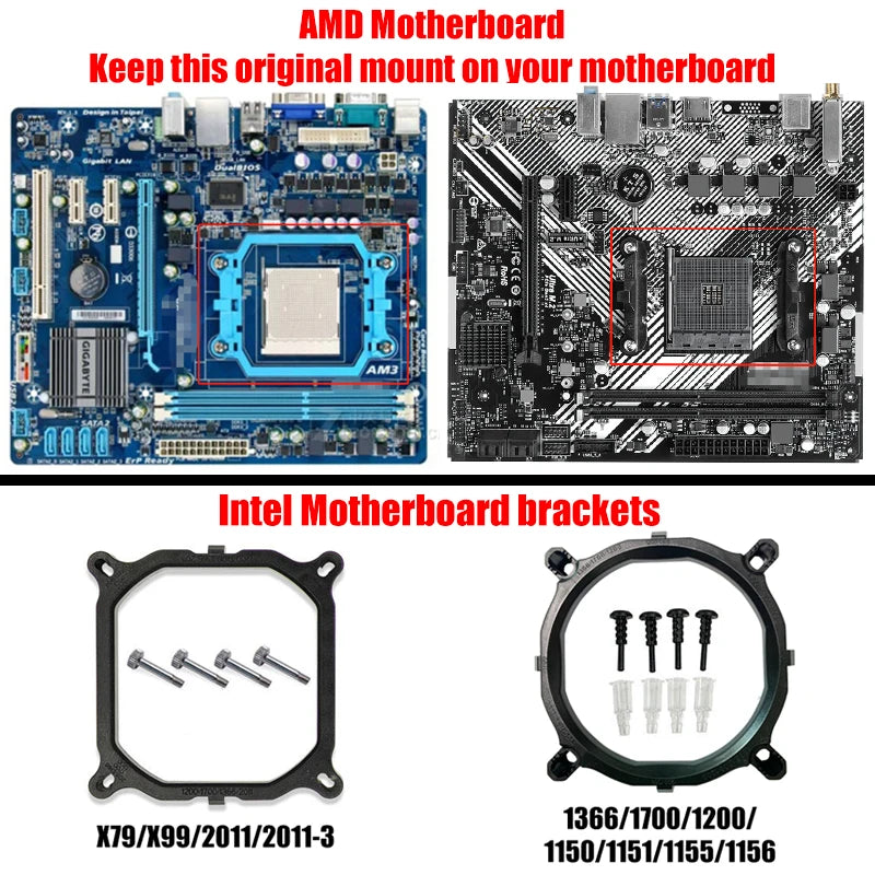 Ventilateur de refroidissement pour processeur Intel, refroidisseur d'air CPU, X79, X99, 3 broches, 4 broches, PWM, LGA 1366, 1151, 1155, 1200, 1700, 2011, AMD, AM3, AM4, AM5