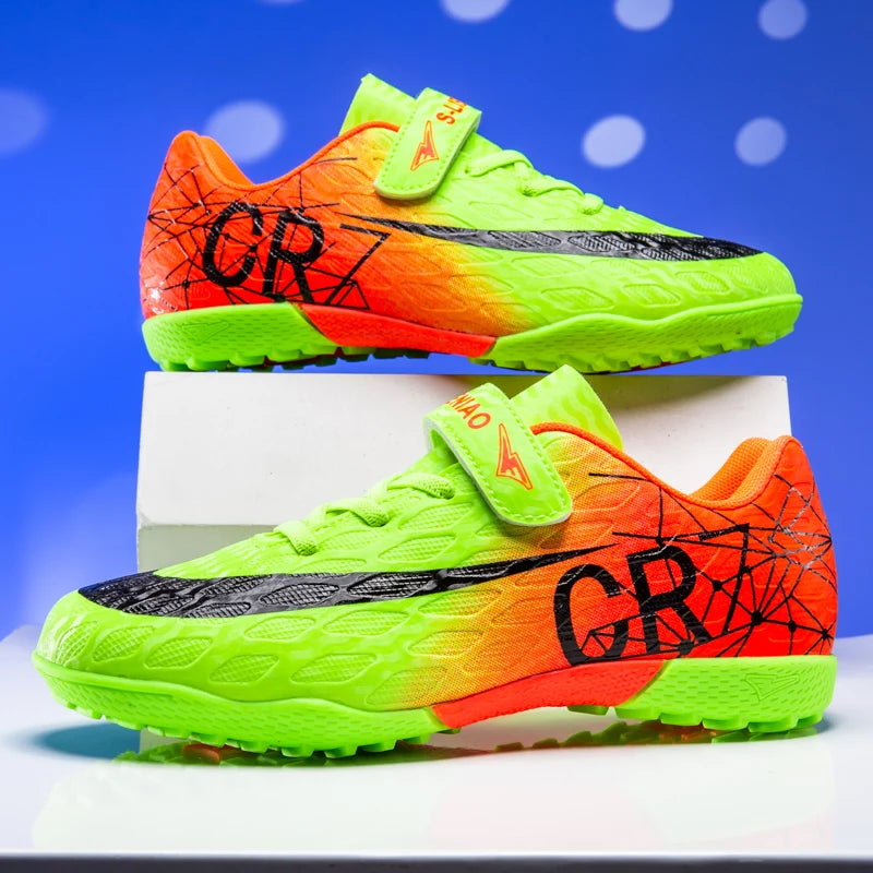 Chaussures de Football Enfant Garçon Légères — Gazon Intérieur & Extérieur