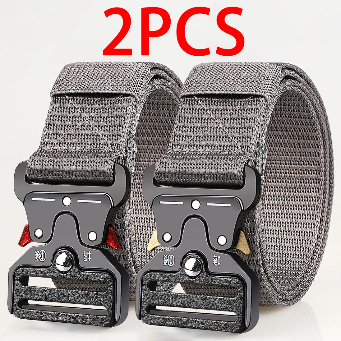 Cinturones tácticos multiusos para hombre – Diseño duradero y ajustable – Para amantes de los deportes al aire libre, combina con pantalones vaqueros, para hombres y mujeres