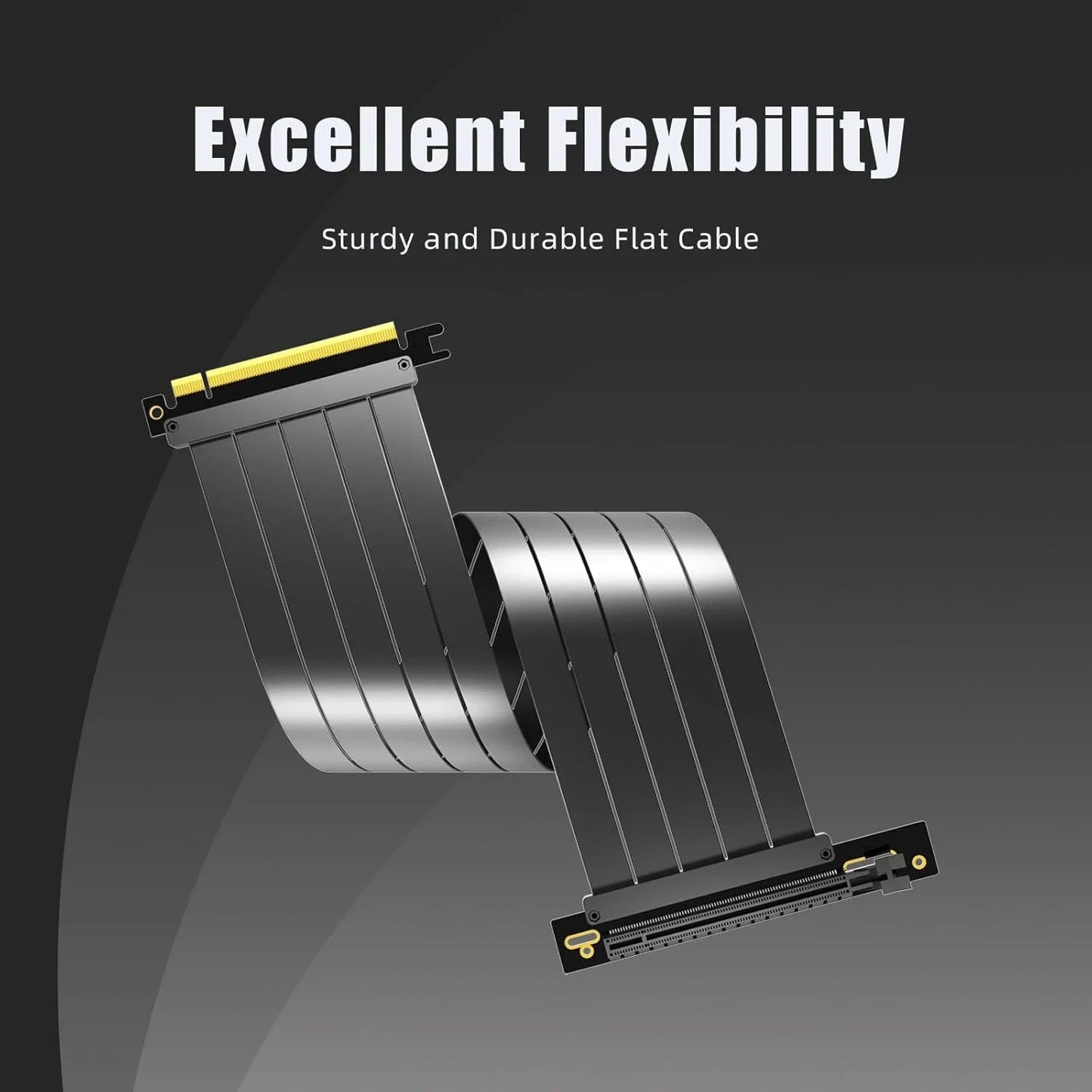 PCI Express 3.0/4.0x16 à x16 Gen 4 GPU Double carte graphique inverse câble d'extension carte Riser pour connecteur plaqué or ITX