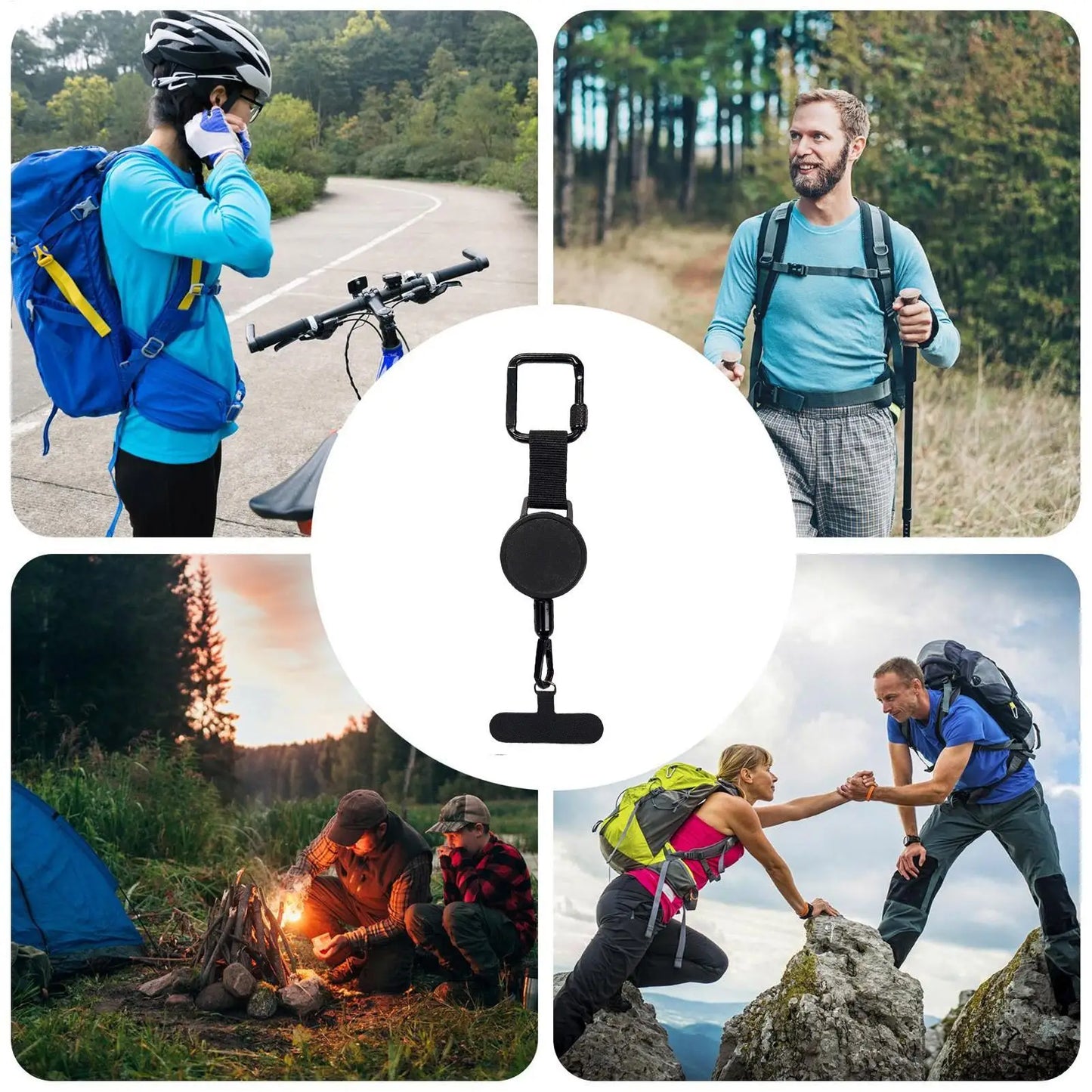 Support de téléphone antivol rétractable, sangle de lanière de téléphone portable, attache de sécurité pour Smartphone avec Clip de ceinture pour voyage en plein air