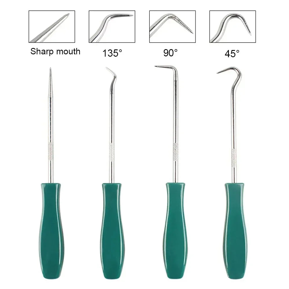 Offre spéciale 4 pièces 135mm voiture Auto véhicule joint d'huile tournevis ensemble joint torique joint extracteur crochets de sélection outils de réparation pour voiture