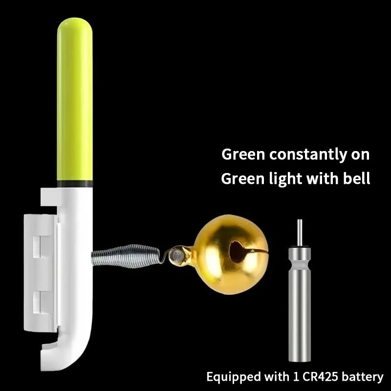 Bâton Lumineux Rechargeable USB avec Cloche & Flotteur — Alarme Morsure Pêche