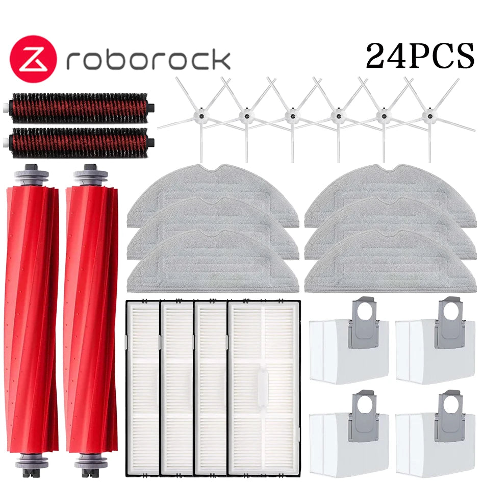 Main side brush, mop, Hepa filter, dust bag, cleaning roller brush for Roborock S7 Maxv Ultra S7 Pro Ultra, Robot Vacuum Cleaner accessories