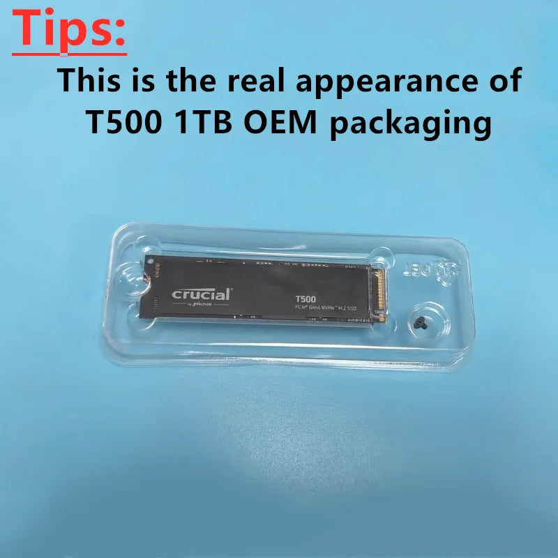 Crucial T500 1TB Gen4 NVMe M.2 SSD 7300MB/s / Dissipateur thermique pour SSD M.2 (Sélectionner le SKU), Compatible Ordinateur Portable et Ordinateur de Bureau, Emballage OEM