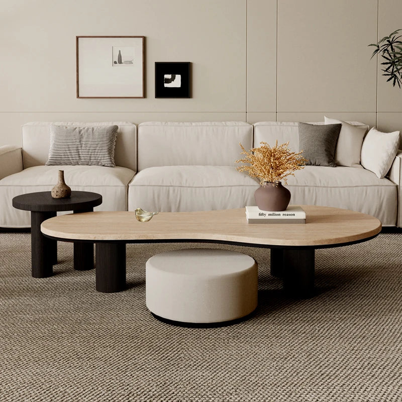 Unique Coffee Table for a trendy eclectic minimalist living room Modern Wabi Sabi Coffee Table Home furniture