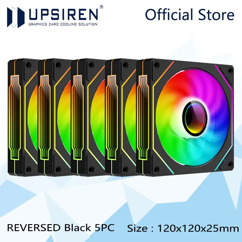 UPSIREN UF-1 PRISM 4 PRO ventilateur de châssis d'ordinateur 12 cm ARGB 4 broches PWM ventilateur de refroidissement silencieux 12 V grand Volume d'air 45.2CFM/600-1500 tr/min