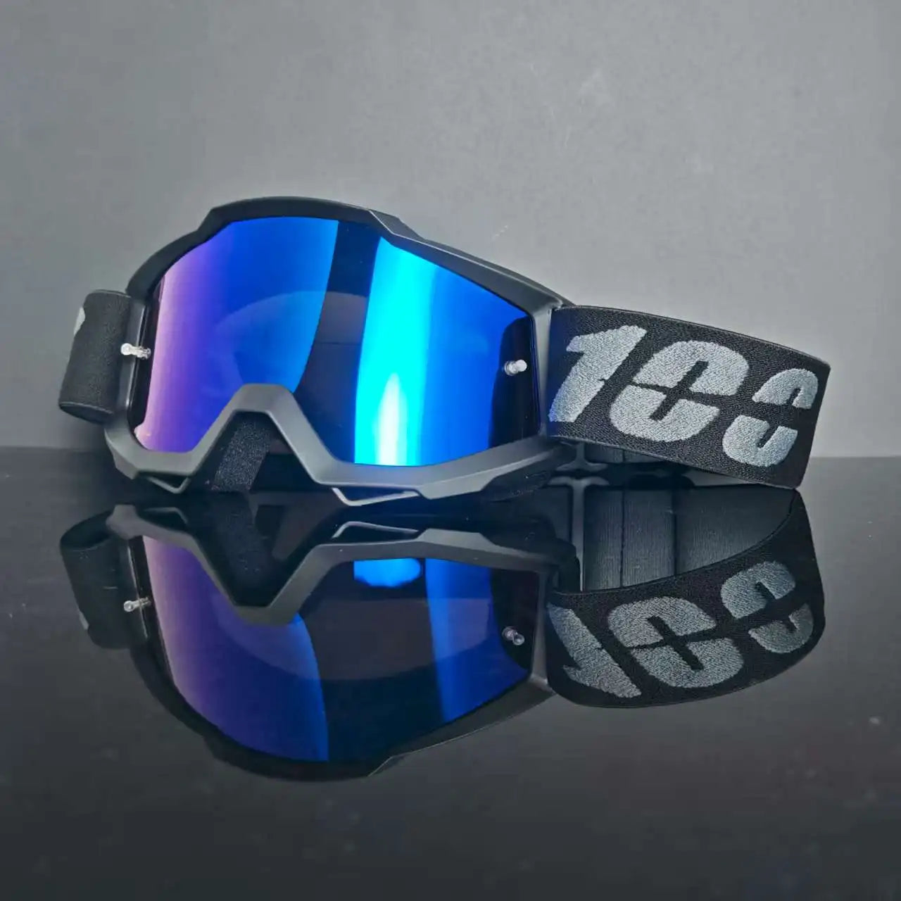 100 gafas de moto, lentes de carreras antipolvo a prueba de viento para hombres y mujeres, motocross, ciclismo, esquí al aire libre, gafas de bicicleta de cross