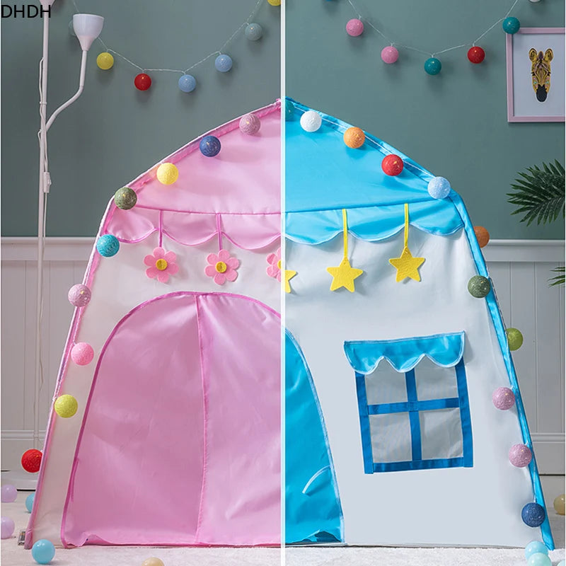 Tienda de juegos para niños, interior y exterior, jardín, Tipi, castillo de princesa plegable, Cubby, juguetes, tiendas de campaña, habitación de niños, casa Tipi, casita de juegos