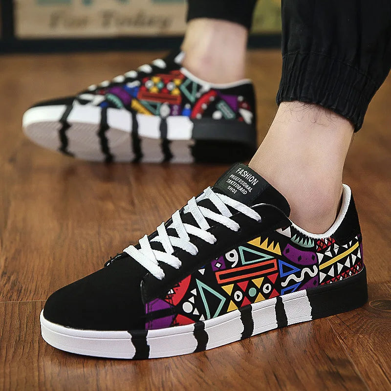 Zapatos casuales de lona con cordones para hombre, para caminar, planos, envío directo