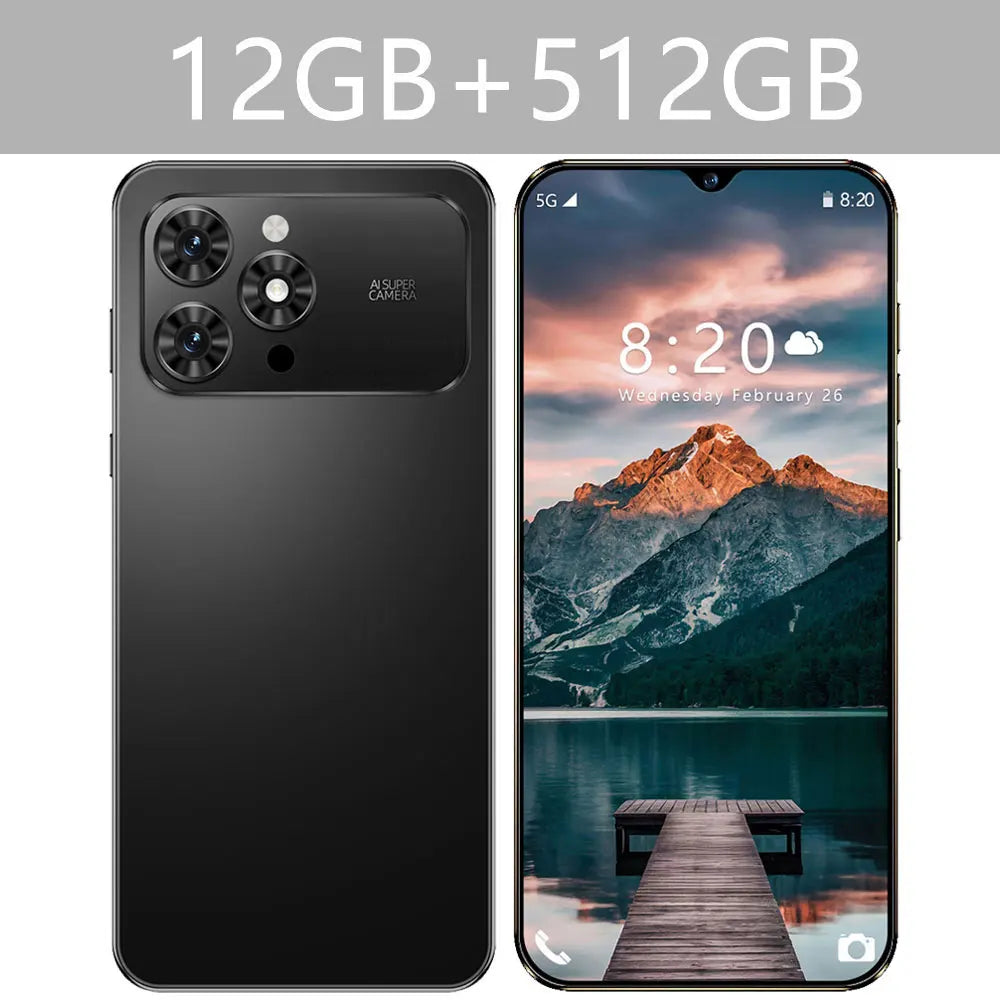 HOT i17 Pro Max téléphones portables 2026 nouveau Original 7.0HD 5G double carte double veille Smartphone 8000mAh Android 15 téléphones mobiles